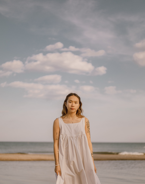 Beach portrait source image